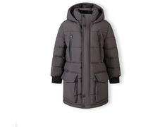 Minoti Boys Long Jacket Fleece Lined With Zip Pockets Grey Charbon de bois 7-8 ans Male