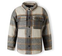 Minoti Boys Padded Shirt Jacket Wool Blend Grey Check Gris 13-14 ans Male