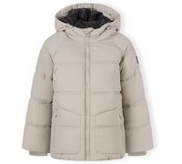 Minoti Boys Quilted Jacket With Hood Zip Pockets Grey Gris clair 8-9 Yrs Male