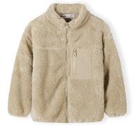 Minoti Boys Sherpa Fleece Zip Jacket Chest Pocket Beige Sable 5-6 ans Male