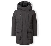 Minoti Boys Utility Style Jacket With Pockets Quilted Lining Grey Charbon de bois 6-7 ans Male