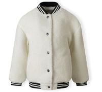 Minoti Girls Baseball Jacket With Snap-Button Closure Cream Off White 8-9 ans Female