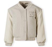 Minoti Girls Baseball Style Jacket With Ny Patch And Faux Leather Sleeves Beige Beige marbré 7-8 Yrs Female