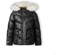 Minoti Girls Padded Jacket Faux Fur Lining Black Noir 3-4 Yrs Female