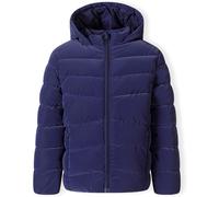 Minoti Girls Padded Jacket Velvet Feel Navy Marine 4-5 Yrs Female