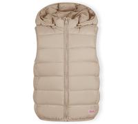 Minoti Girls Quilted Gilet Removable Hood Beige Sable 4-5 ans Female