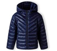 Minoti Girls Quilted Hooded Jacket With Zip Navy Marine 3-4 ans Female