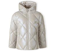 Minoti Girls Quilted Jacket With Hood And Zip Pockets Cream Off White 11-12 Yrs Female