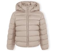 Minoti Girls Quilted Jacket With Zip Removable Hood Beige Sable 4-5 Yrs Female