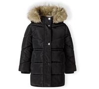 Minoti Girls Winter Coat With Faux Fur Trim Black Noir 4-5 ans Female