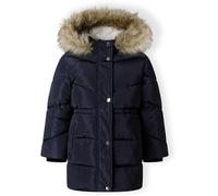 Minoti Girls Winter Coat With Padded Hood Navy Marine 8-9 Yrs Female