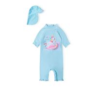 MINOTI Protection UV bleu clair / rose / blanc, Taille 80-86