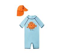 MINOTI Protection UV bleu marine / bleu clair / orange / blanc, Taille 110-116