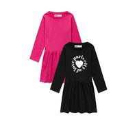 MINOTI Robe rose / noir / blanc, Taille 80-86