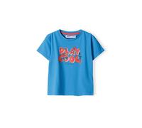 MINOTI T-Shirt bleu / rouge cerise / noir / blanc, Taille 116-122