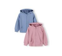 MINOTI Veste de survêtement bleu-gris / rose clair, Taille 62-68