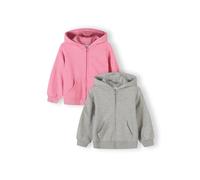 MINOTI Veste de survêtement gris / rose, Taille 62-68