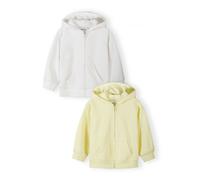 MINOTI Veste de survêtement jaune clair / blanc naturel, Taille 110-116