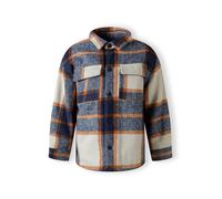 Minoti Boys Padded Shirt Jacket Wool Blend Blue Check Bleu 5-6 ans Male
