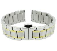 Minott Bracelet Chaîne 20mm Acier Bicolore Mat/Brillant Massif