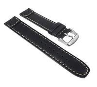 Minott Soft Vintage Bracelet de Montre Cuir de Veau Bande Noir 24010S