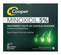 Minoxidil 5% Chute De Cheveux Modérée Homme Solution Application Cutanée Flacons 3x60ml