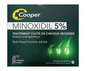 Minoxidil 5% Chute De Cheveux Modérée Homme Solution Application Cutanée Flacons 3x60ml