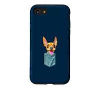 Minpin dans la Poche Miniature Pinscher Min pin Chiot Chien Maman da Coque pour iPhone SE (2020) / 7/8