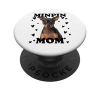 Minpin Mum Mom Mom Miniature Pinscher Mum PopSockets PopGrip Adhésif