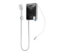 MINRS Chauffe-eau électronique instantané 6500 W avec douchette à main Affichage numérique LED de la température Chauffe-eau instantané 220 V Température réglable 30 à 55 °C