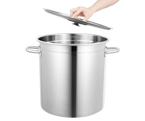 MINRS Marmite gastronomique de 35 l - Grande capacité - Avec poignées solides et couvercle - Pour cuisinières magnétiques, cuisinières à gaz, cuisinières électriques