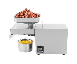 MINRS Presse à huile automatique 610 W en acier inoxydable avec écran LCD - Moulin à huile expansible - Moulin à huile automatique pour presses à huile commerciales et privées