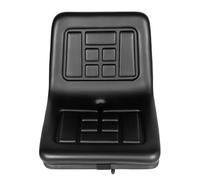 MINRS Siège de tracteur universel avec dossier en cuir PVC imperméable noir pour tracteur, chariot élévateur, pelleteuse, tondeuse à gazon et benne basculante