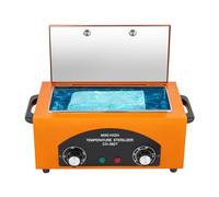 MINRS Stérilisateur à air chaud, stérilisateur à haute température 300 W 220 ℃ Chaleur sèche avec minuterie réglable pour outils d'ongles, outils cosmétiques, soins des pieds, salon de beauté, orange