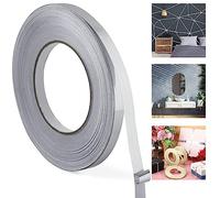 Minsezhi Ruban de film Mylar métallisé,Carrelage Autocollante Ruban Adhésif Décoratif,ruban miroir métallisé pour la décoration des murs,des chambres,des voitures,des bateaux(Argent1cmx50m)