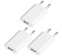 MINSHUXI 3 Pack Chargeur USB 5V/1A Prise USB Adaptateur Embout Chargeur Adaptateur Secteur USB Compatible iphone Samsung Huawei pour Phone Pad Smartwatch Tablett