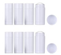 Minsily Lot de 10 déodorants ronds vides de 30 ml - Bâtonnets de remplissage en plastique - Tubes de baume à lèvres rechargeables - Bouteilles de déodorant rechargeables - Pour faire soi-même - Rouge