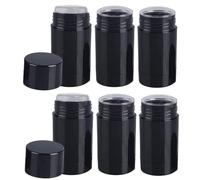 Minsily Lot de 10 récipients vides noirs de 75 ml pour déodorant - Tube de remplissage à visser - Tubes rechargeables en plastique pour déodorant, rouge à lèvres, crayon, chapstick