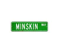 Minskin Plaque de rue en métal motif bébé animaux 7,6 x 30,5 cm personnalisée en aluminium antirouille plaque de campagne pour café, bar, pubs, Man Cave