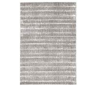 Mint Rugs Nova Tapis de Salon à Poils Longs, Doux et Moelleux, Design à Rayures, Deux Couleurs, pour Chambre d'enfant, Chambre à Coucher, Bureau, Couloir, Gris, crème, 120 x 170 cm