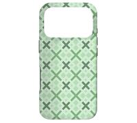 Mint Sage Green Crosses Fresh Natural Green Art Deco Pattern Coque pour iPhone 17 Pro