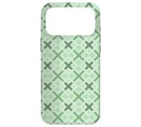 Mint Sage Green Crosses Fresh Natural Green Art Deco Pattern Coque pour iPhone 17 Pro Max