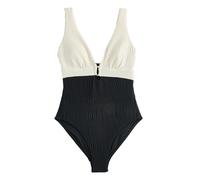 Mint Velvet Maillot de bain noir / blanc cassé, Taille XL