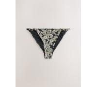 Mint Velvet Mint Velvet Black/Cream Paisley High Leg Briefs