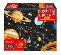 MINT - Wissen gewinnt! Puzzle & Buch: Unser Sonnensystem: Spannende Fakten zu unserer Erde und ihren benachbarten Planeten - Leporello und 200-teiliges Puzzle - ab 7 Jahre