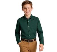 mintgreen Chemises Enfant Garçon, Formel Solide, Vert Foncé, 13-14 Ans, 170