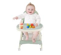 Mintgrün Hochstuhl, Verstellbarer faltbarer Babystuhl, Baby Faltbar, Kinderhochstuhl, Multifunktional Liegefunktion, Einfach zu Reinigen, Abnehmbares Tablett rutschfest