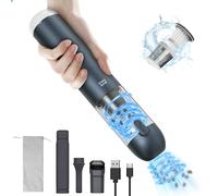 Minthouz Aspirateur à Main Puissant 17000PA, Aspirateur Voiture Portable sans Fil avec Lampe LED, Nettoyeur Compact pour Poils d’Animaux, Maison, Cuisine, Bureau et Auto