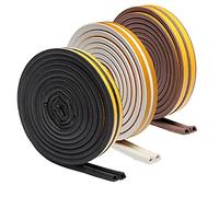 Mintice 10 mètres mousse auto-adhésif autocollant joint de porte fenêtre bande d'étanchéité en caoutchouc décapage intérieur anti collision Type D marron