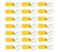 Mintice 100 Jaune Anneau en cuivre connecteur Terminal isolé 10-12 GA Fil à sertir kit de câble à sertir électrique Outil Rapide M5